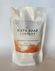 Napa Soap Company liquid soap refill pouch on a light background