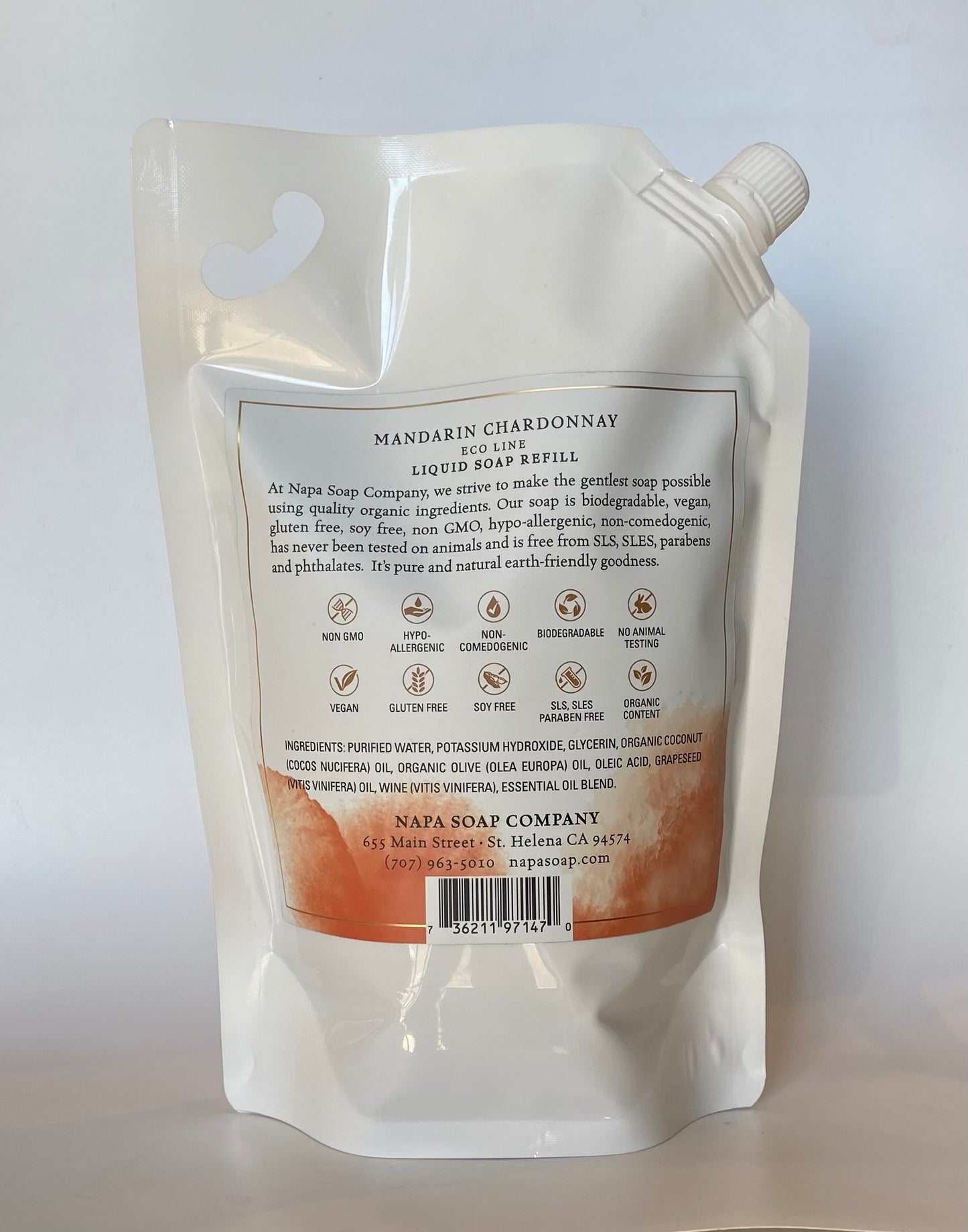 Mandarin Chardonnay Eco Line Liquid Soap Pouch Refill