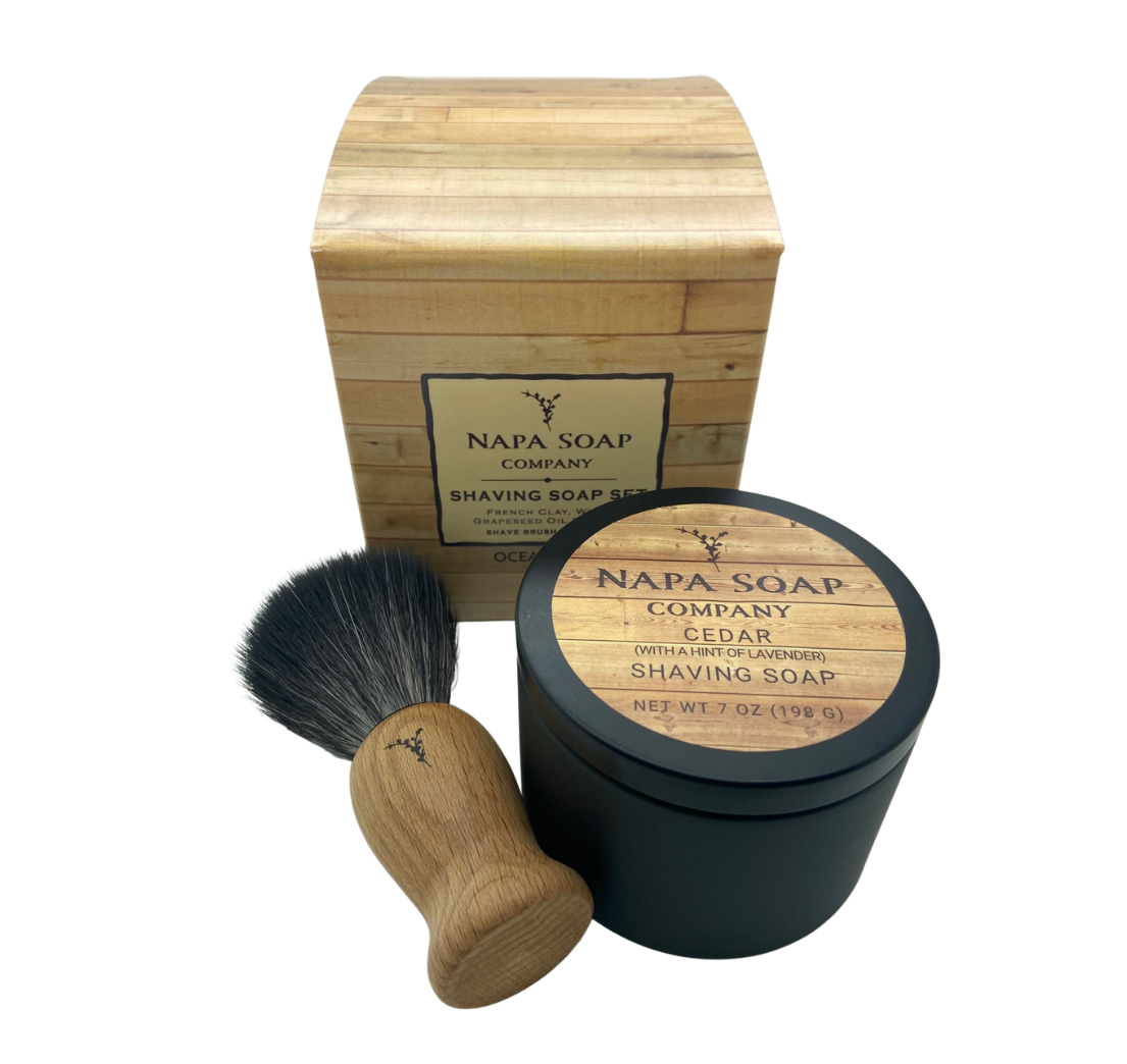 Shaving Soap Gift Set Black Tin