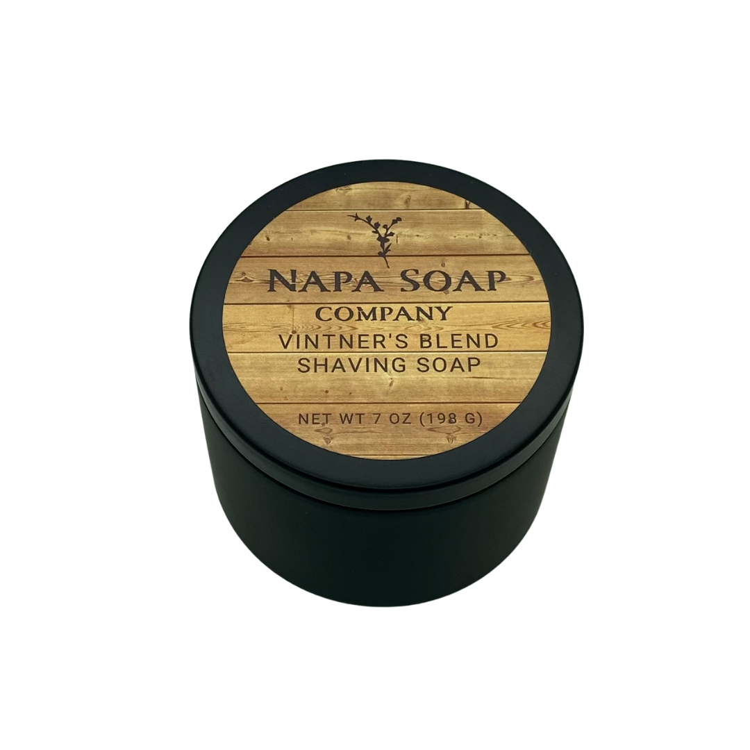 Shaving Soap Gift Set Black Tin