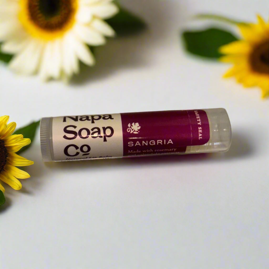 All natural lip balm, sangria 